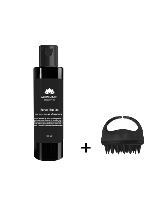 Huile anti-chute cheveux au Romarin 100ml + Brosse Massage